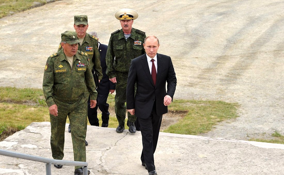В.В. Путин на полигоне Успенский